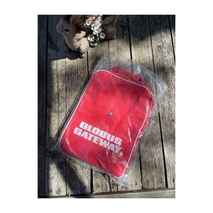 Vintage 70s 80s Globus Gateway Canvas Travel Bag Carryon Metal Zip NWT